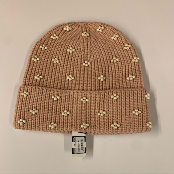 Lele Sadoughi Pearl Cluster Beanie & Fingerless Glove Bundle - Nectar - NWT - Picture 4 of 9
